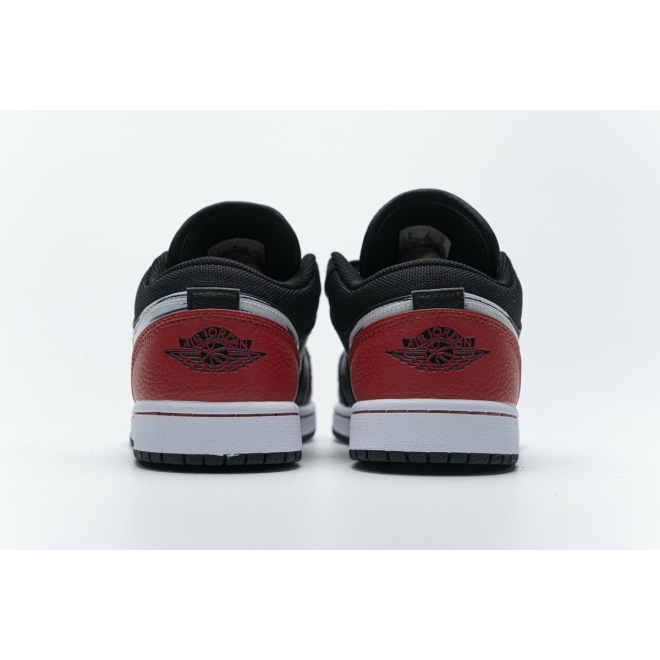 Jordan 1 Low Brushstroke Swoosh Black (Cheap Sneakers)
