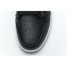 Jordan 1 Low Brushstroke Swoosh Black (Cheap Sneakers)