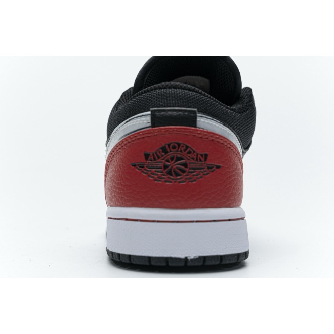 Jordan 1 Low Brushstroke Swoosh Black (Cheap Sneakers)