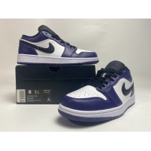 Jordan 1 Low Court Purple White (Cheap Sneakers)