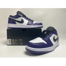 Jordan 1 Low Court Purple White (Cheap Sneakers)