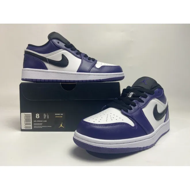 Jordan 1 Low Court Purple White (Cheap Sneakers)