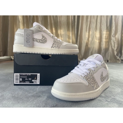 Jordan 1 Low PRM Smoke Grey Elephant (Cheap Sneakers)