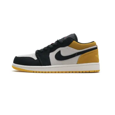 Jordan 1 Low Sail University Gold Black (Cheap Sneakers)