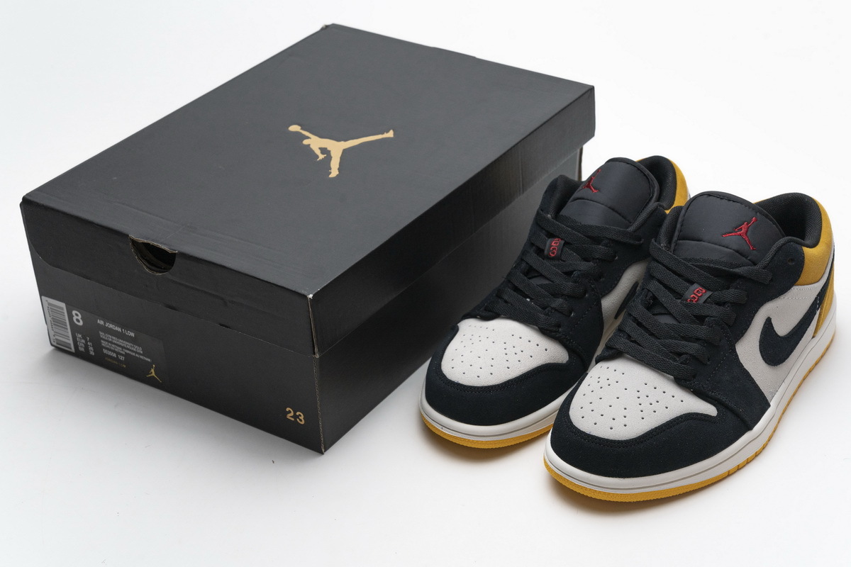 Jordan 1 Low Sail University Gold Black (Cheap Sneakers)