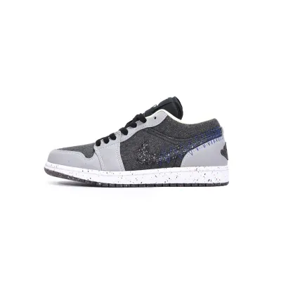 Jordan 1 Low SE Crater Black Grey (Cheap Sneakers)