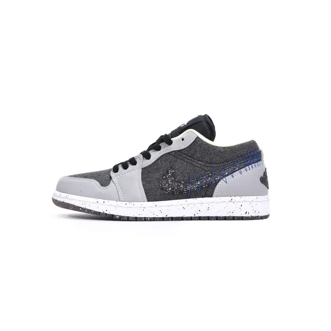Jordan 1 Low SE Crater Black Grey (Cheap Sneakers)