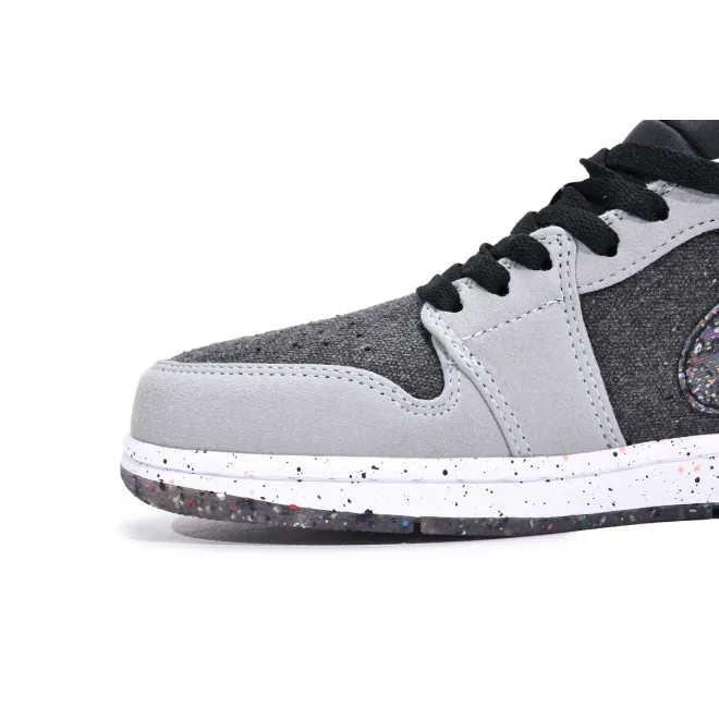 Jordan 1 Low SE Crater Black Grey (Cheap Sneakers)