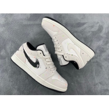 Jordan 1 Low SE Paint Splatter (GS) (Cheap Sneakers)