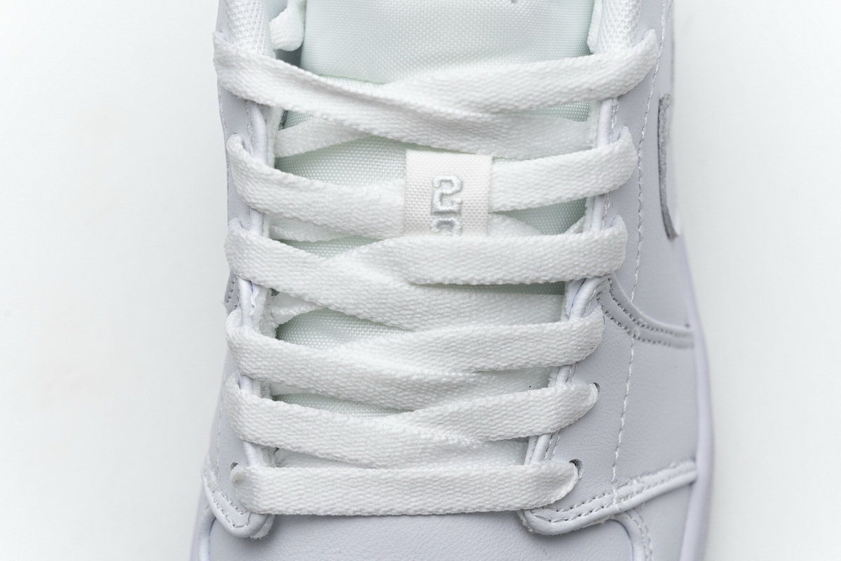 Jordan 1 Low Triple White Tumbled Leather (Cheap Sneakers)