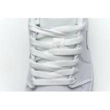 Jordan 1 Low Triple White Tumbled Leather (Cheap Sneakers)