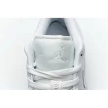 Jordan 1 Low Triple White Tumbled Leather (Cheap Sneakers)