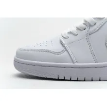 Jordan 1 Low Triple White Tumbled Leather (Cheap Sneakers)