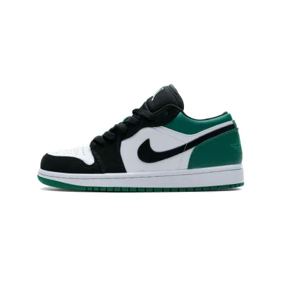 Jordan 1 Low White Black Mystic Green (Cheap Sneakers)