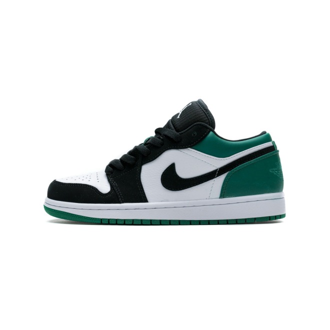 Jordan 1 Low White Black Mystic Green (Cheap Sneakers)
