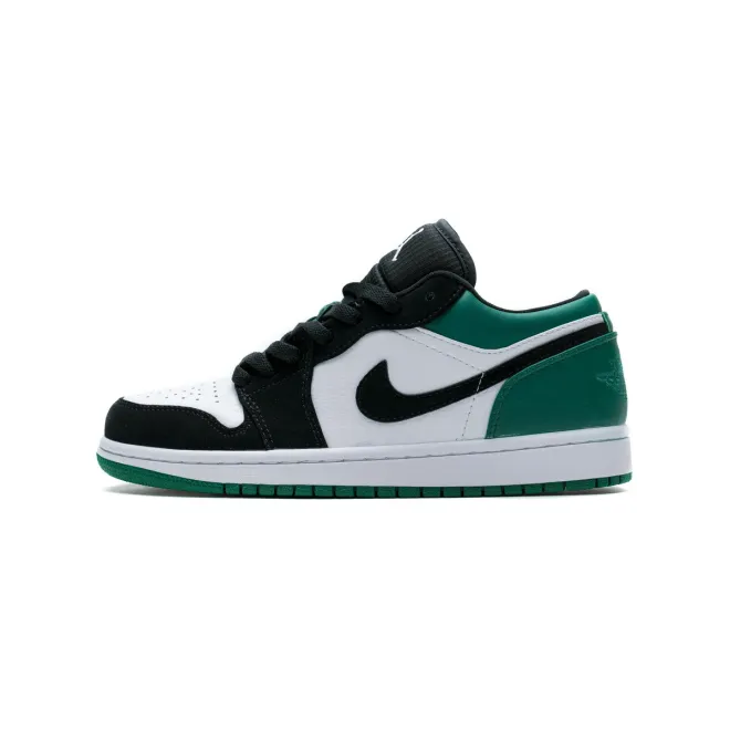 Jordan 1 Low White Black Mystic Green (Cheap Sneakers)