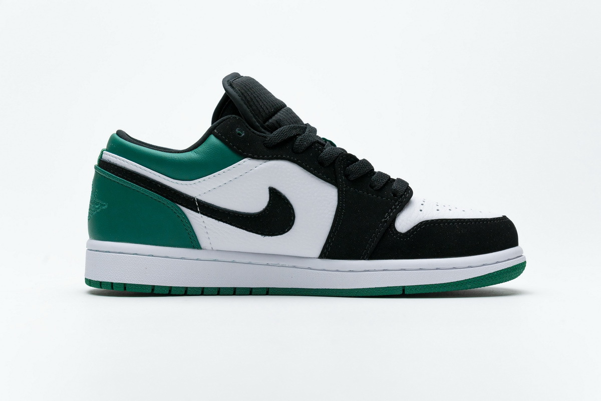 Jordan 1 Low White Black Mystic Green (Cheap Sneakers)