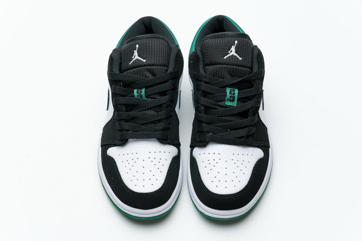 Jordan 1 Low White Black Mystic Green (Cheap Sneakers)