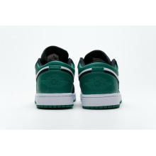 Jordan 1 Low White Black Mystic Green (Cheap Sneakers)