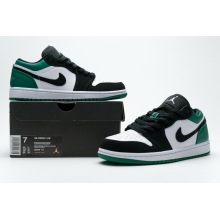 Jordan 1 Low White Black Mystic Green (Cheap Sneakers)