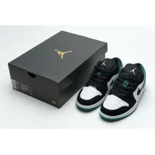 Jordan 1 Low White Black Mystic Green (Cheap Sneakers)