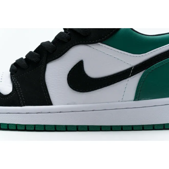 Jordan 1 Low White Black Mystic Green (Cheap Sneakers)