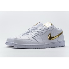 Jordan 1 Low White Metallic Gold (W) (Cheap Sneakers)