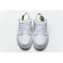 Jordan 1 Low White Metallic Gold (W) (Cheap Sneakers)