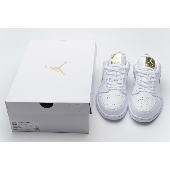 Jordan 1 Low White Metallic Gold (W) (Cheap Sneakers)
