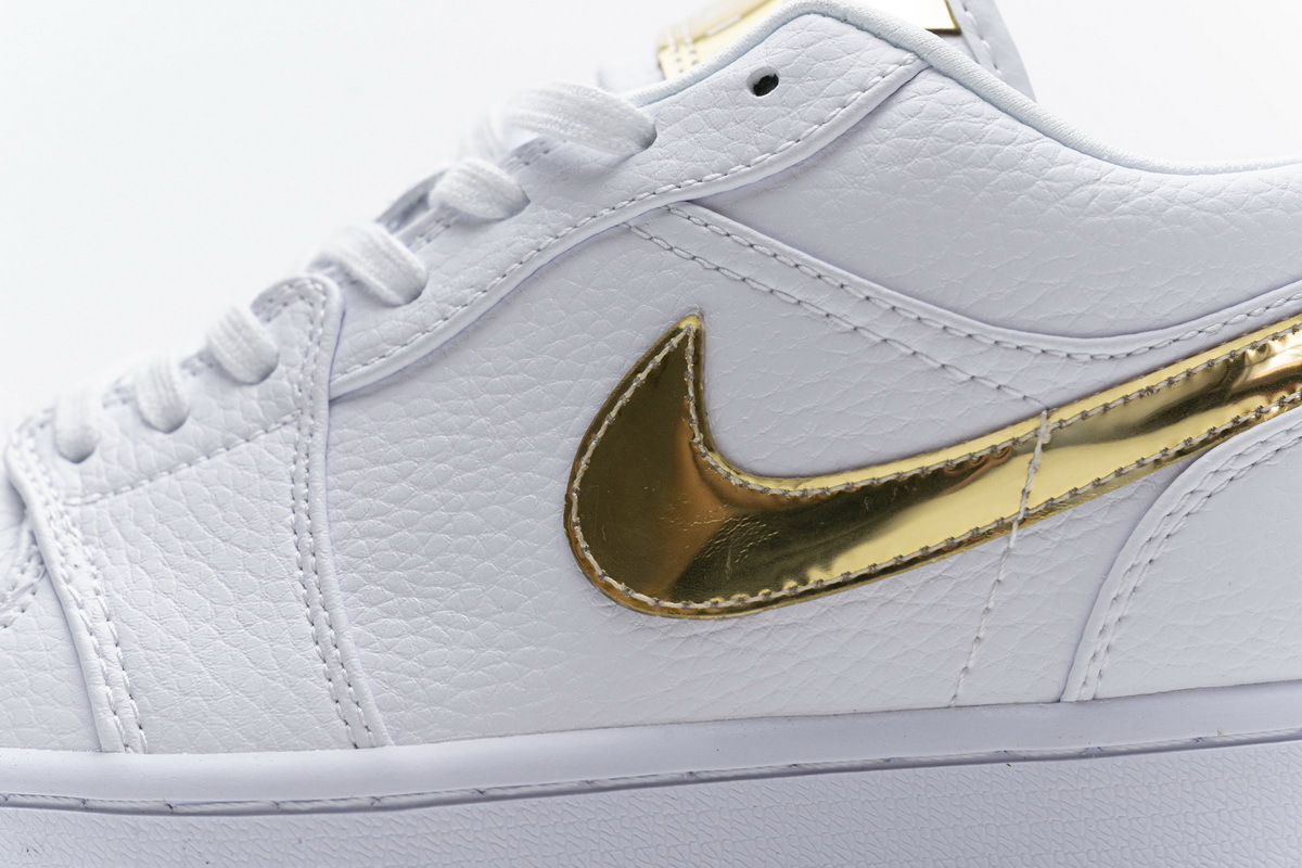 Jordan 1 Low White Metallic Gold (W) (Cheap Sneakers)
