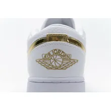 Jordan 1 Low White Metallic Gold (W) (Cheap Sneakers)