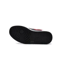 Jordan 1 Mid Black Chile Red White (Mid Quality)