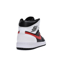 Jordan 1 Mid Black Chile Red White (Mid Quality)
