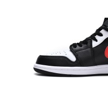 Jordan 1 Mid Black Chile Red White (Mid Quality)