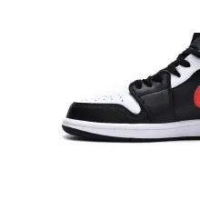 Jordan 1 Mid Black Chile Red White (Mid Quality)
