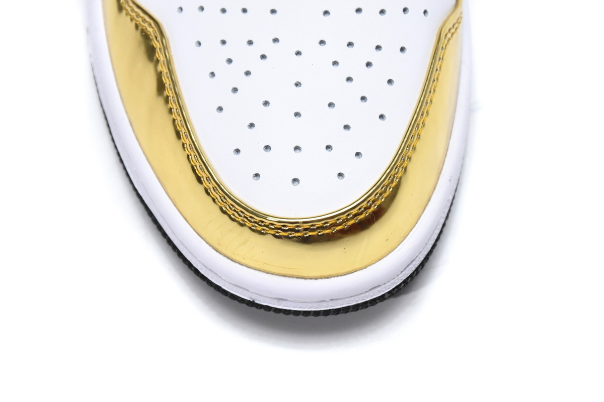 Jordan 1 Mid Metallic Gold Black White (GS) (Mid Quality)