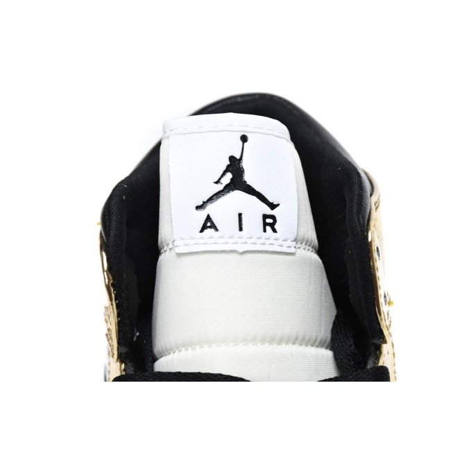 Jordan 1 Mid Metallic Gold Black White (GS) (Mid Quality)