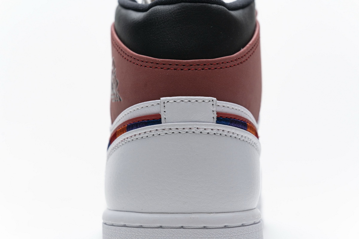 Jordan 1 Mid Multi-Color Swoosh (Mid Quality)