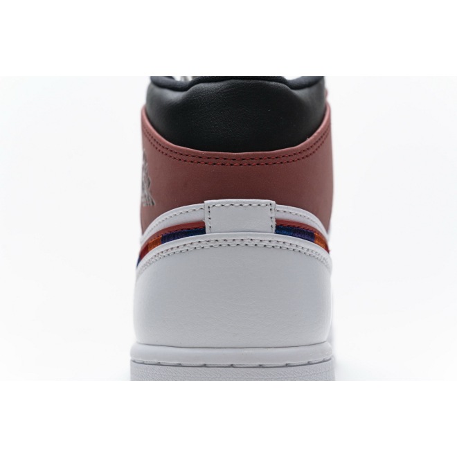 Jordan 1 Mid Multi-Color Swoosh (Mid Quality)