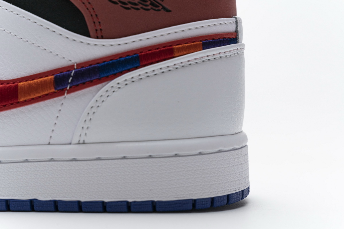 Jordan 1 Mid Multi-Color Swoosh (Mid Quality)