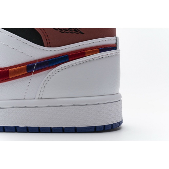 Jordan 1 Mid Multi-Color Swoosh (Mid Quality)