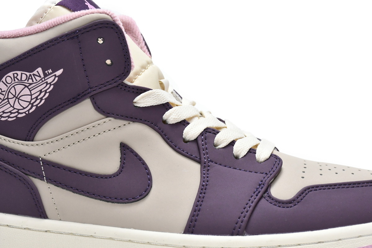 Jordan 1 Mid Pro Purple Desert Sand (GS) (Mid Quality)