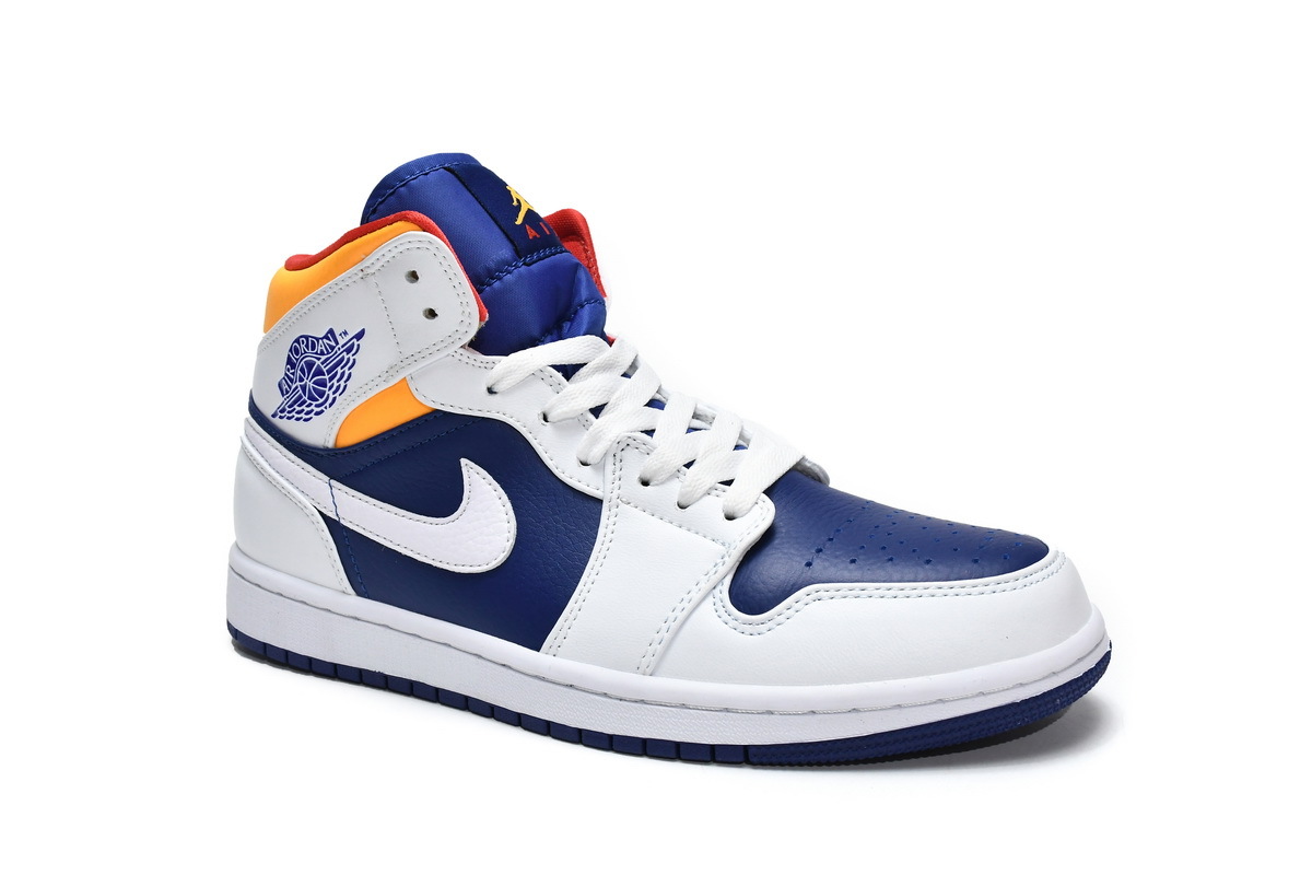 Jordan 1 Mid Royal Blue Laser Orange (Mid Quality)