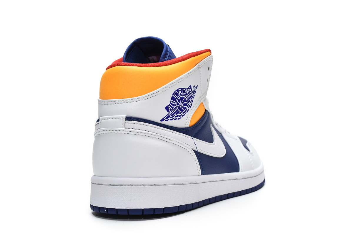 Jordan 1 Mid Royal Blue Laser Orange (Mid Quality)
