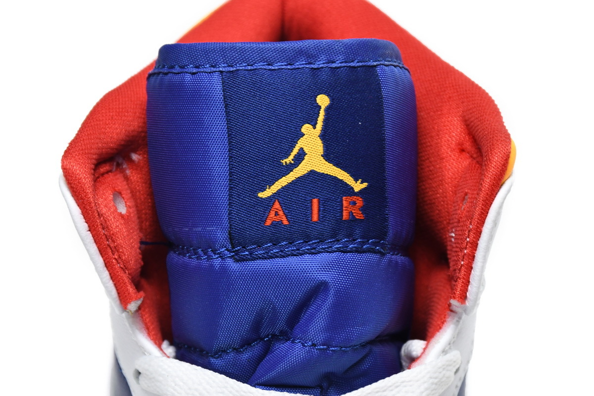 Jordan 1 Mid Royal Blue Laser Orange (Mid Quality)