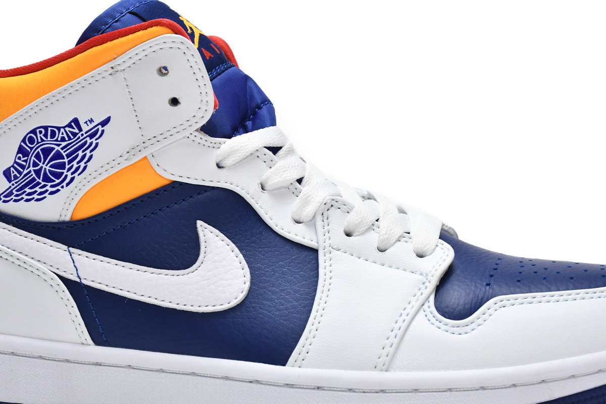 Jordan 1 Mid Royal Blue Laser Orange (Mid Quality)