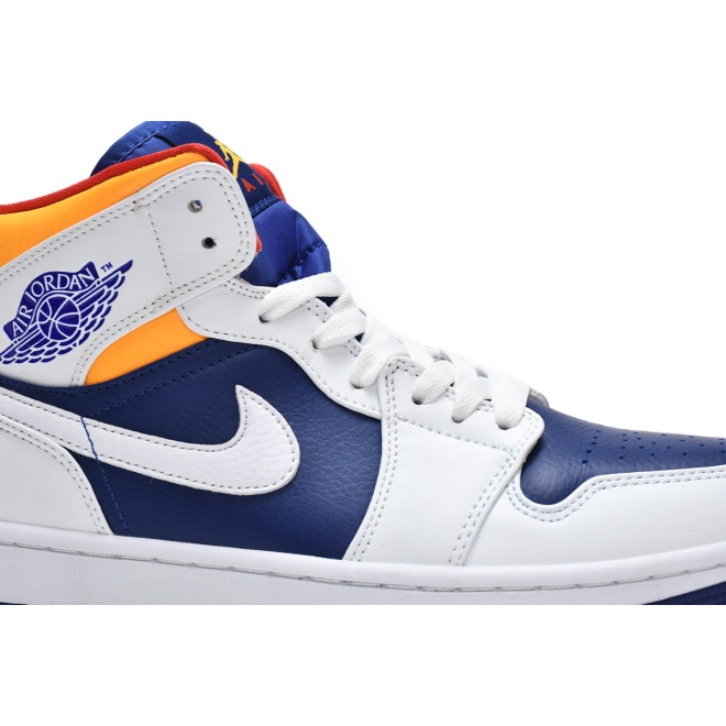 Jordan 1 Mid Royal Blue Laser Orange (Mid Quality)