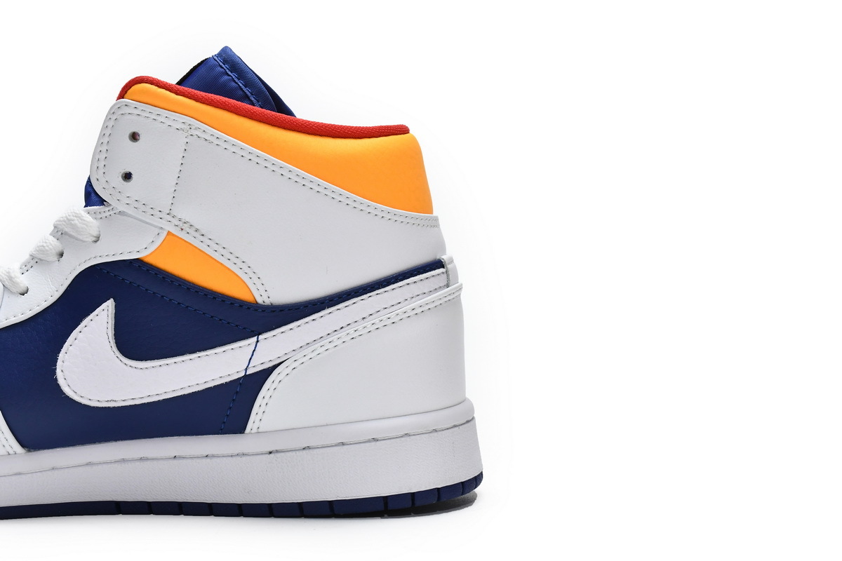 Jordan 1 Mid Royal Blue Laser Orange (Mid Quality)
