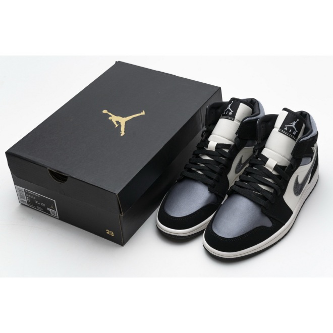 Jordan 1 Mid Satin Grey Toe (Mid Quality)
