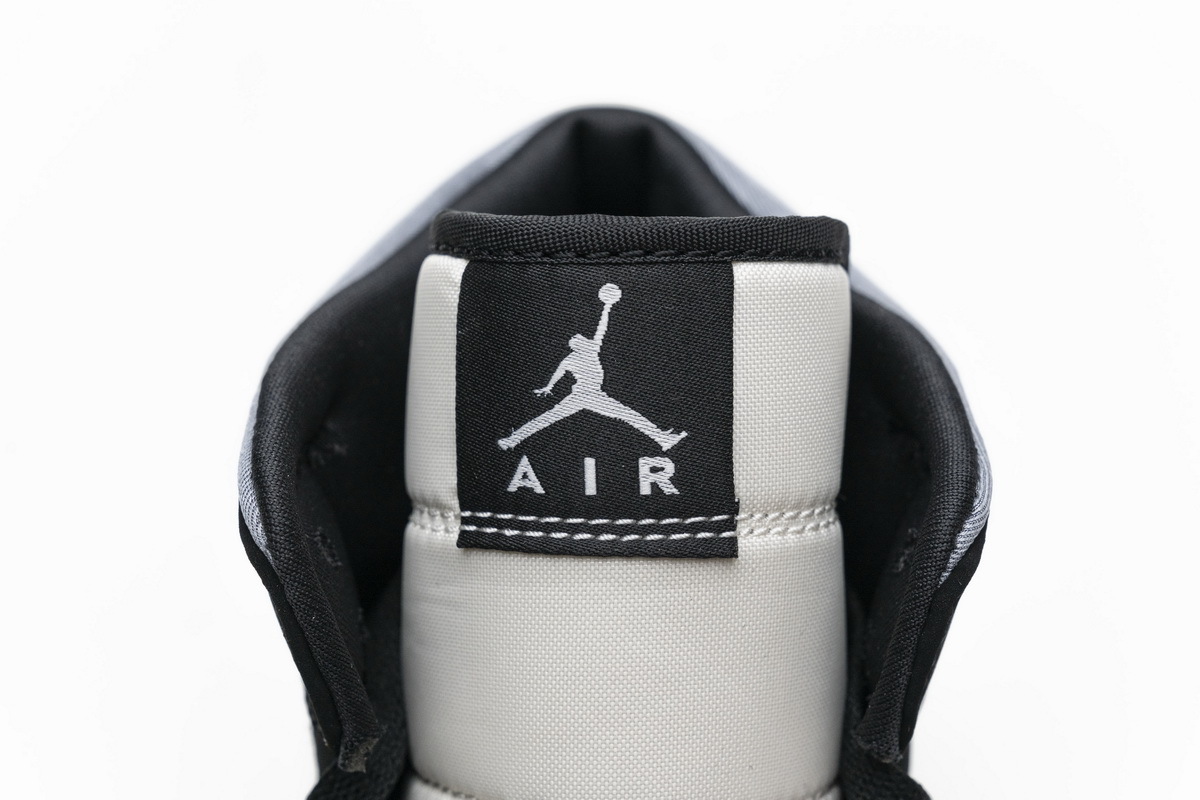 Jordan 1 Mid Satin Grey Toe (Mid Quality)